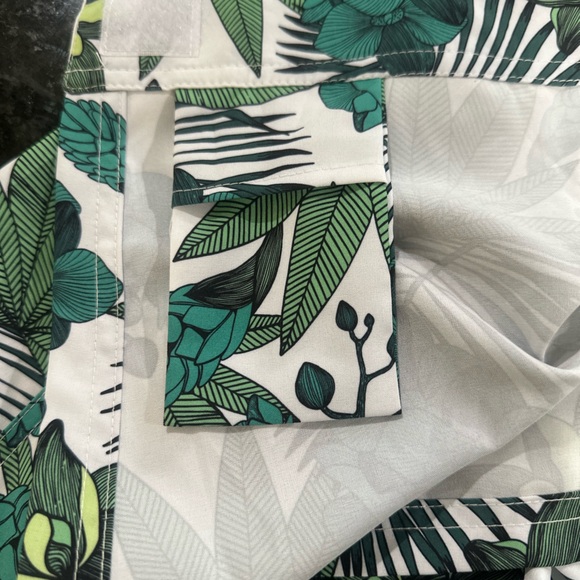 RipSkirt Hawaii skirt XL Length 1 blue green Hibiscus print tropical island surf - Picture 3 of 8